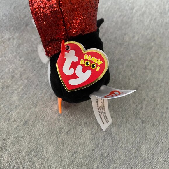 NWT Ty Beanie Boos Key Clip Gale the Christmas Holiday Penguin 4" 2019 - Picture 10 of 13